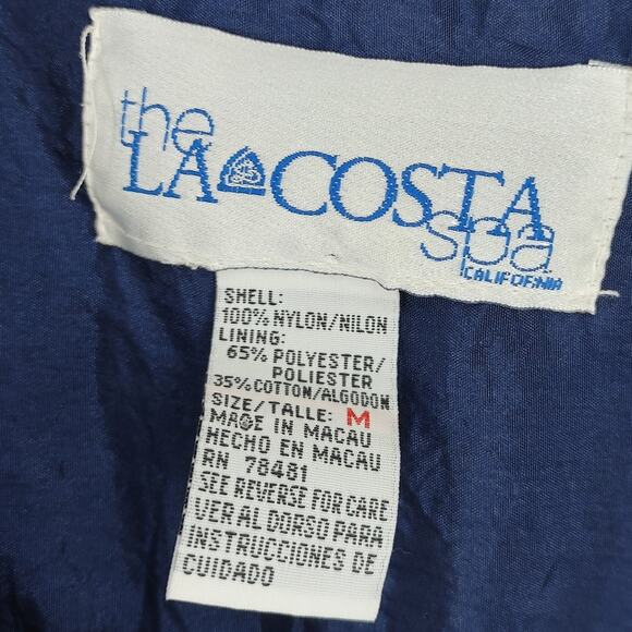 La Costa Spa Los Angeles Vintage Color Block Windbreaker Size Medium - Picture 5 of 7